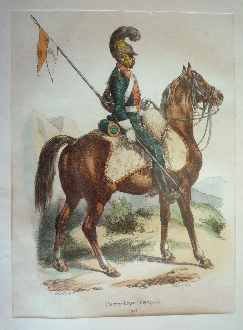 Gravure militaire de Bellangé : Chevau-Léger (Français), 1812