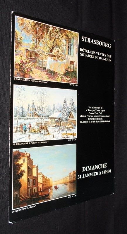 Strasbourg. Hôtel des ventes des notraires du Bas-Rhin. Dimanche 31 janvier 1999