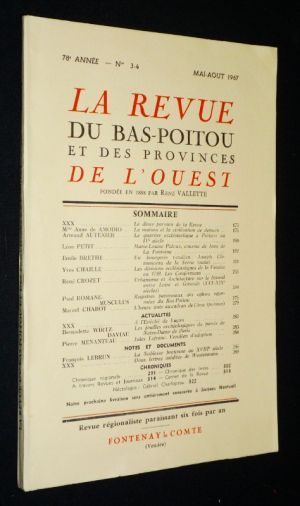 La Revue du Bas-Poitou et des provinces de l'ouest (78e année - n°3-4, mai-août 1967)