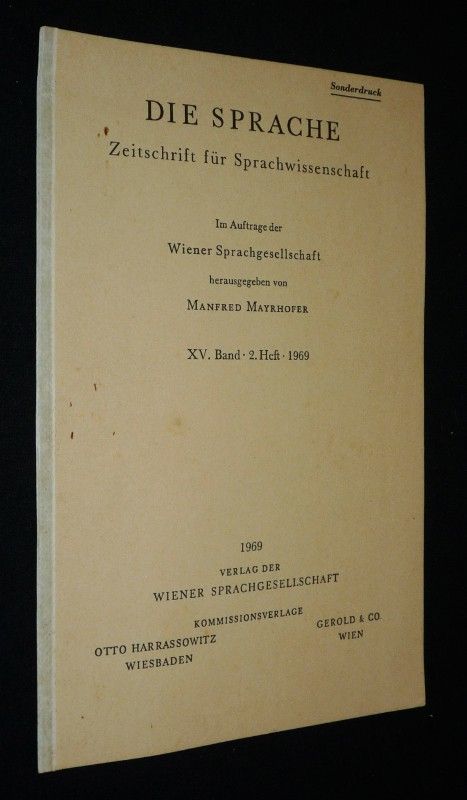 Die Sprache: Zeitschrift für Sprachwissenschaft (XV. Band - 2.Heft - 1969) : Der Göttername Esus