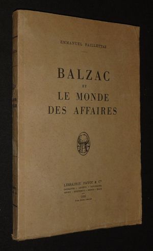 Balzac et le monde des affaires