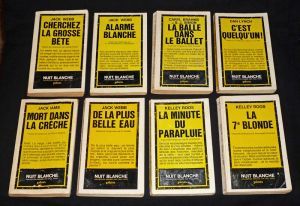 Lot de 8 ouvrages de la collection "Nuit blanche" (Editions Plon)