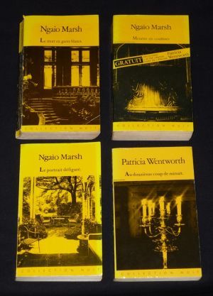 Lot de 4 ouvrages de Ngaio Marsh et Patricia Wentworth dans la "Collection Nuit" (Edimail)