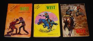 Lot de 3 numéros de "West" : n°6 (avril 1979), n°9 (janvier 1980), n°10 (avril 1980)