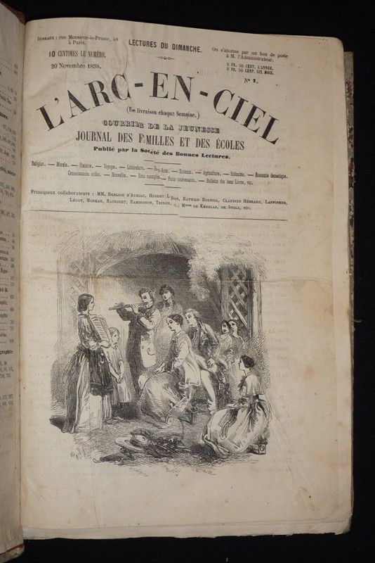 L'Arc-en-ciel : Journal des familles et des écoles, du n°1 (20 novembre 1858) au n°60 (12 février 1860)