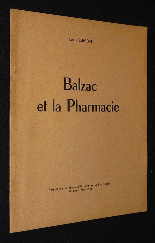 Balzac et la pharmacie