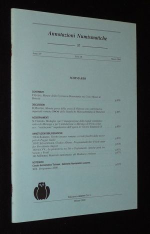 Annotazioni Numismatiche (n°37, marzo 2000)