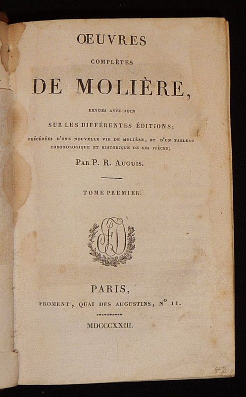 Oeuvres complètes de Molière, Tomes 1-2