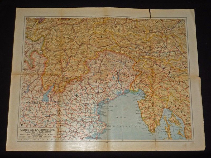 Carte de la frontière austro-italienne