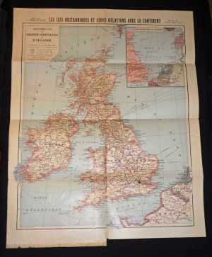Carte : Les Iles Britanniques et leurs relations avec le continent