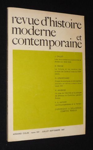 Revue d'histoire moderne et contemporaine (Tome 14, juillet-septembre 1967)
