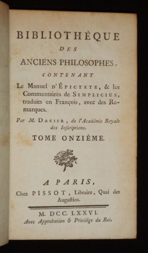 Nouveau manuel d'Epictete, avec cinq traités de Simplicius, sur des sujets importans pour les moeurs et pour la religion (Tome 2)