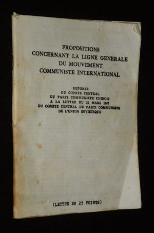 Propositions concernant la ligne générale du Mouvement Communiste International (Supplément à Gauche révolutionnaire n°21)