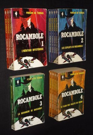 Rocambole (4 volumes). Tome 1 : L'Héritage mystérieux - Tome 2 : Les Exploits de Rocambole - Tome 3 : La Revanche de Baccarat - Tome 4 : Le Club des Valets de Coeur