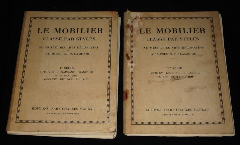 Le Mobilier classé par styles au Musée des Arts décoratifs et au Musée N. de Camondo, 1e et 2e séries (2 volumes)