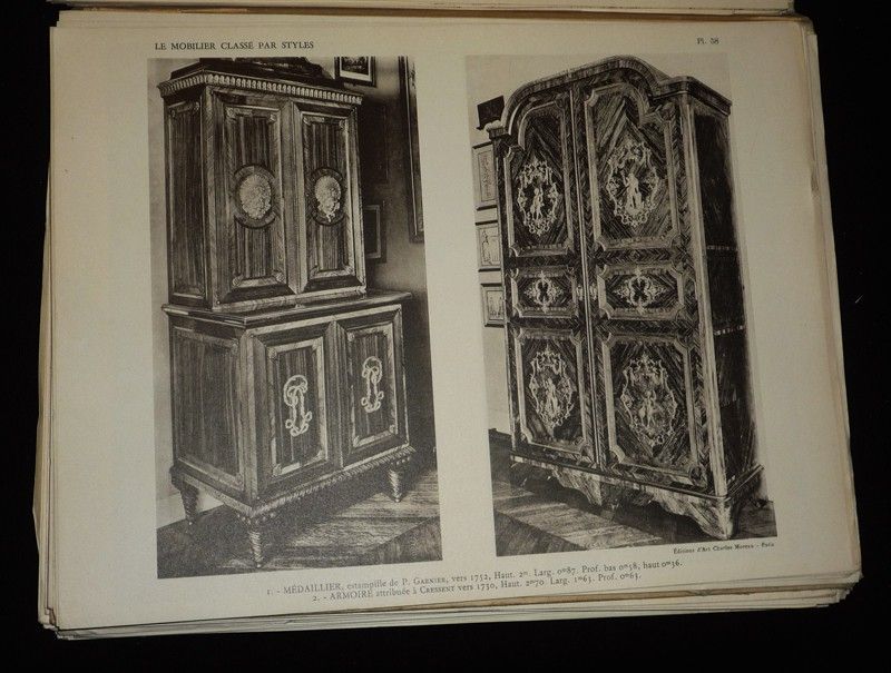 Le Mobilier classé par styles au Musée des Arts décoratifs et au Musée N. de Camondo, 1e et 2e séries (2 volumes)