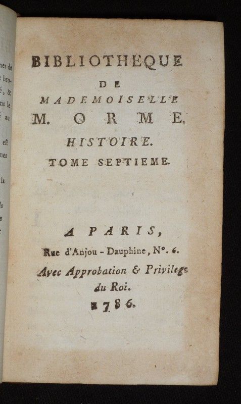 Bibliothèque universelle des dames. Bibliothèque de Mademoiselle M. Orme : Histoire, Tome 7