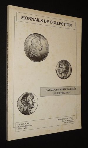 Monnaies de collection : Catalogue à prix marqués, hiver 1986-1987