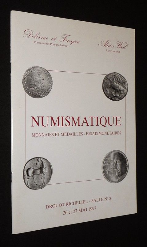 Delorme et Fraysse - Alain Weil : Numismatique : Monnaie grecques et romaines, monnaies gauloises, féodales, royales, monnaies napoléonides et étrangères, rares essais monétaires, etc. (Drouot Richelieu, 26 et 27 mai 1997)