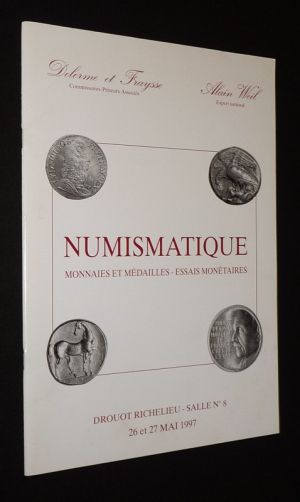 Delorme et Fraysse - Alain Weil : Numismatique : Monnaie grecques et romaines, monnaies gauloises, féodales, royales, monnaies napoléonides et étrangères, rares essais monétaires, etc. (Drouot Richelieu, 26 et 27 mai 1997)