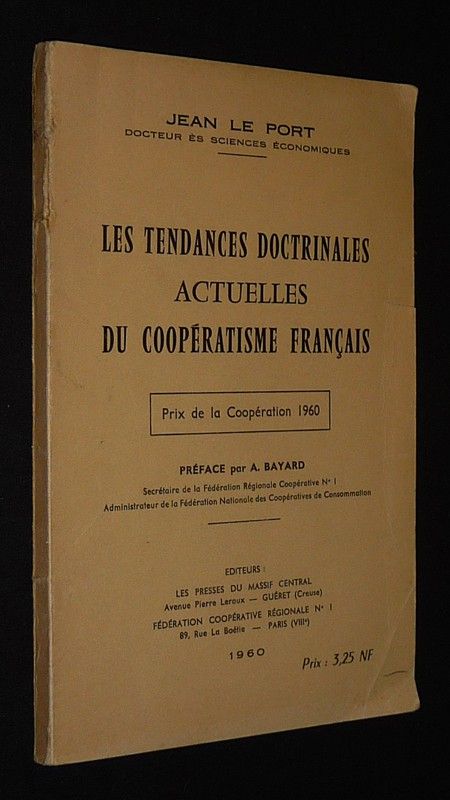 Les Tendances doctrinales actuelles du coopératisme français