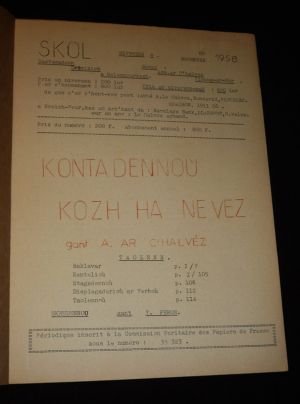 Skol (Niv. 4, du/novembre 1958) : Kontadennou kozh ha nevez