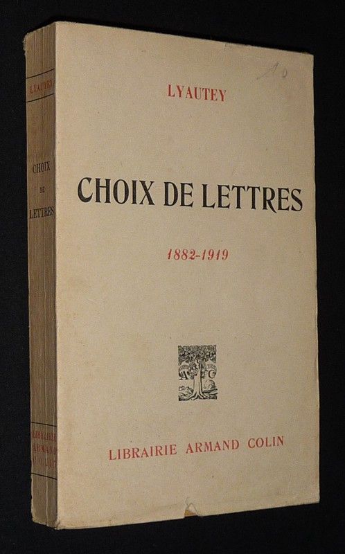 Choix de lettres, 1882-1919