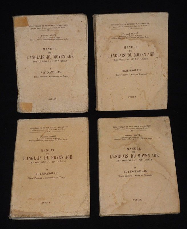Manuel de l'anglais du Moyen-Age, des origines au XIVe siècle : Vieil-anglais - Moyen-anglais (4 volumes)