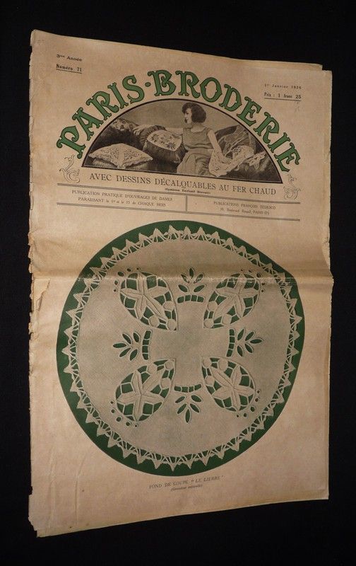 Paris-Broderie (3me année - n°71, 1er janvier 1926)