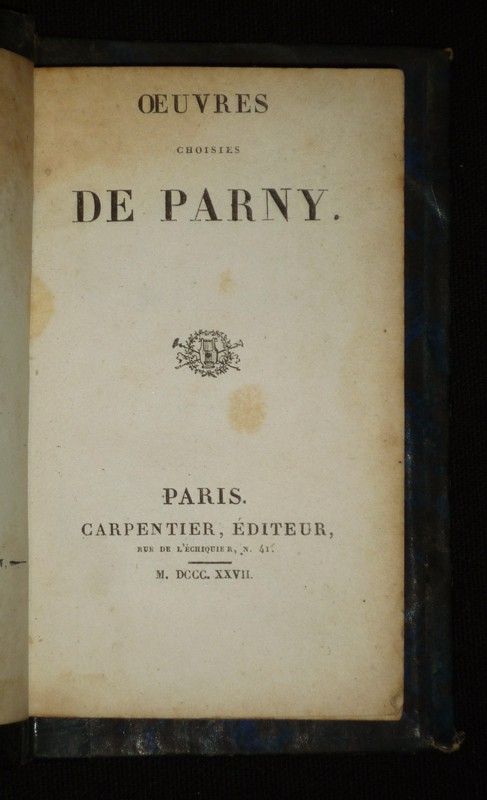 Oeuvres choisies de Parny