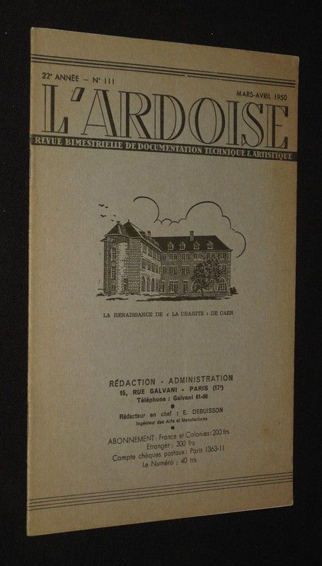 L'Ardoise (n°111, mars-avril 1950) : La Renaissance de 