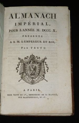 Almanach impérial, pour l'année M.DCCC.X.