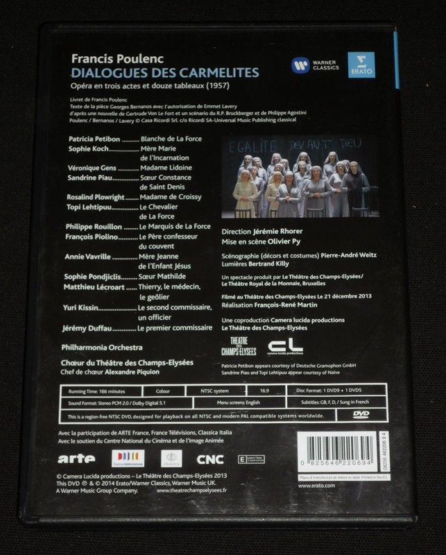 Poulenc : Dialogue des Carmélites (2 DVD)