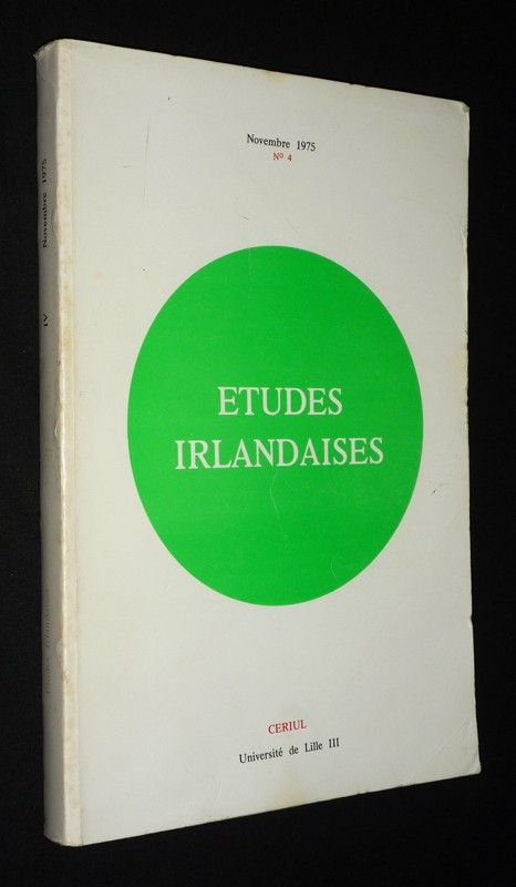 Etudes irlandaises (n°4, novembre 1975)