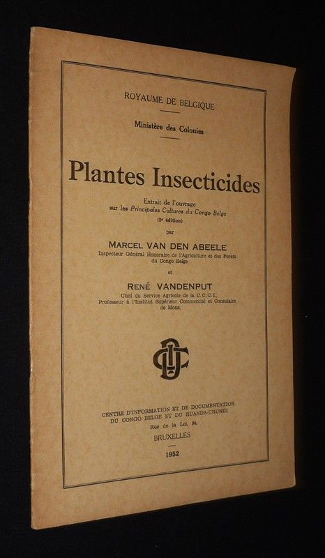 Plantes insecticides (Extrait de l'ouvrage sur les 'Principales cultures du Congo Belge' (2e édition) par Marcel van den Abeele et René Vandenput)