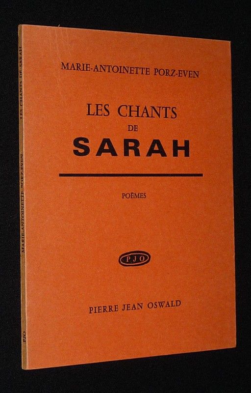 Les Chants de Sarah : Poèmes