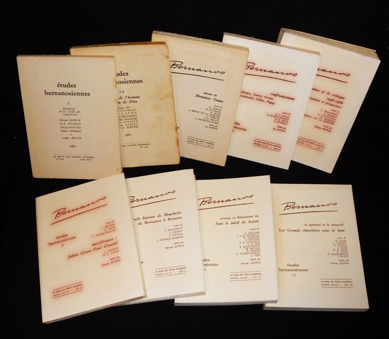 La Revue des lettres modernes : Etudes bernanosiennes (9 volumes)