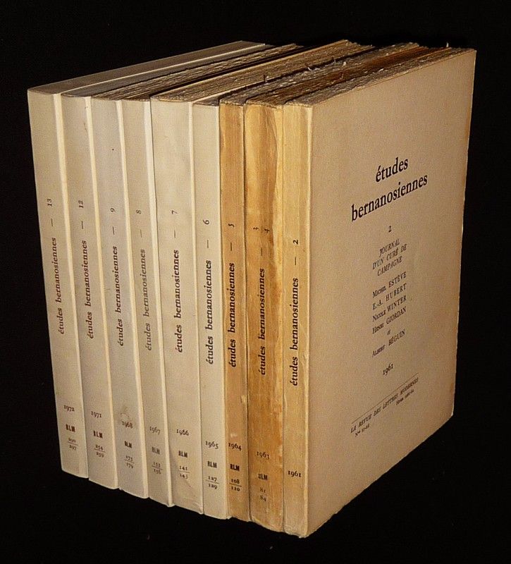 La Revue des lettres modernes : Etudes bernanosiennes (9 volumes)