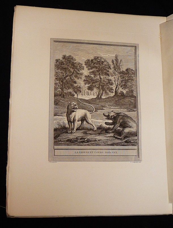 Fables de La Fontaine, avec les figures d'Oudry (réimpression de l'édition Desaint et Saillant, 1755) (4 volumes)