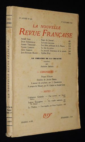 La Nouvelle Revue Française (21e année - n°229, 1er octobre 1932)