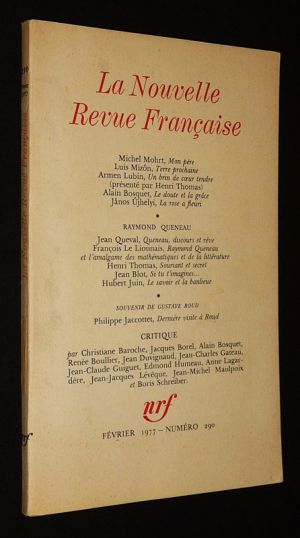 La Nouvelle Revue Française (n°290 janvier 1977)