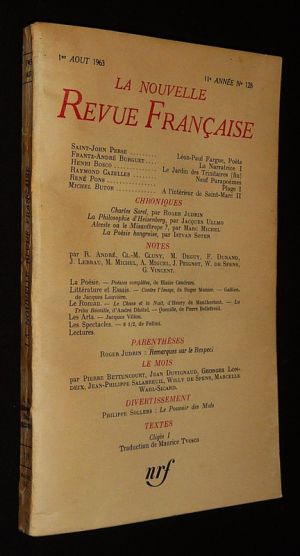 La Nouvelle Revue Française (11e année - n°128, 1er août 1963)