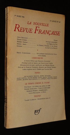 La Nouvelle Revue Française (13e année - n°147, 1er mars 1965)