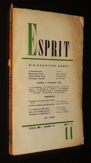 Esprit (n°11, novembre 1951)