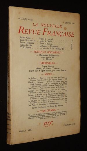 La Nouvelle Revue Française (24e année - n°268, 1er janvier 1936)