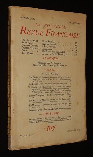 La Nouvelle Revue Française (24e année - n°270, 1er mars 1936)