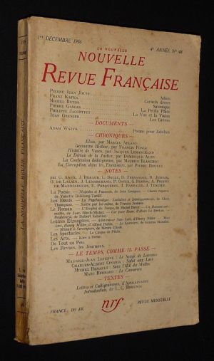La Nouvelle Revue Française (4e année - n°48, 1er décembre 1956)
