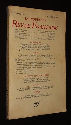 La Nouvelle Revue Française (9e année - n°106, 1er octobre 1961)