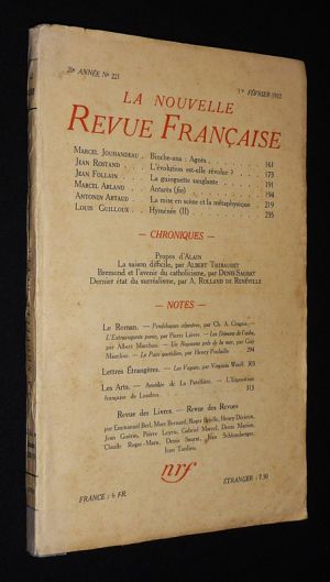 La Nouvelle Revue Française (20e année - n°221, 1er février 1932)