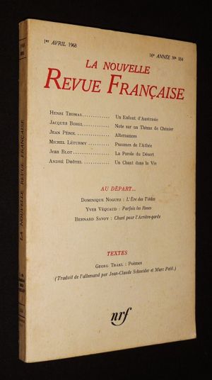 La Nouvelle Revue Française (16e année - n°184, 1er avril 1968)